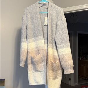 NWT Barefoot Dreams Women's Cozy Chic Sunset Boyfriend Cardigan
